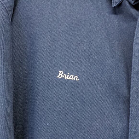 Subaru Men's Uniform Button Up Shirt Blue 2XL Long Sleeve Embroidered Logo - Picture 5 of 15